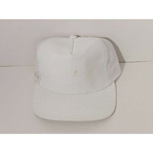 White Baseball Cap Trucker Hat Sportcap Snapback Corduroy Mesh - NEW